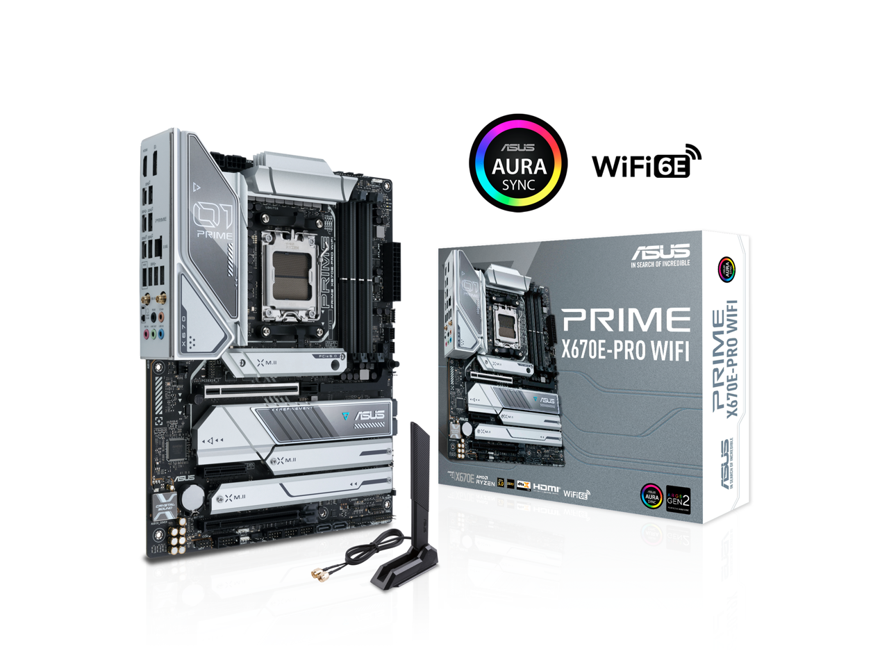 ASUS Prime X670E-PRO WiFi Socket AM5 (LGA 1718) Ryzen 7000 ATX Motherboard (PCIe 5.0,DDR5,4X M.2 Slots, USB 3.2 Gen 2x2 Type-C, USB4 Support, WiFi 6E, and 2.5G Ethernet) (Certified Refurbished)