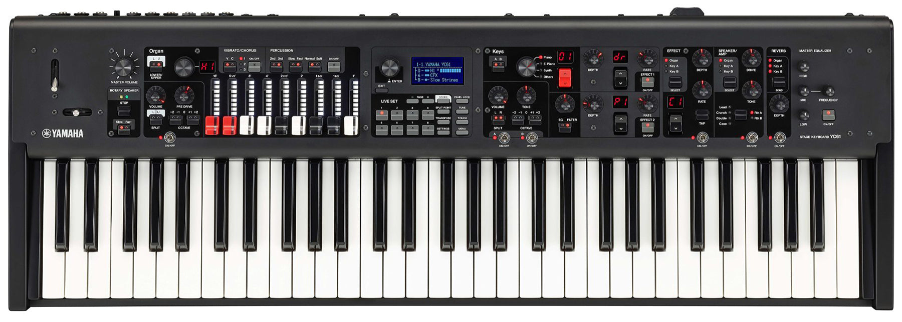 Yamaha YC61 YC Series 61 Key Organ Style Stage Keyboard with Waterfall Action (Certified Refurbished)