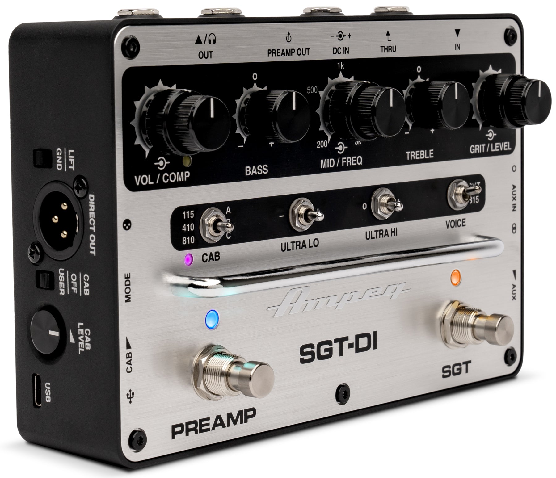 Ampeg SGTDI Preamp and DI All In One Stompbox (Certified Refurbished)
