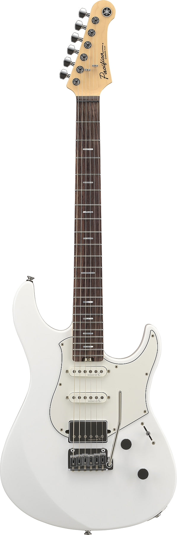 Yamaha PACS+12 SWH 6-String RH Pacifica Standard Plus Solidbody Electric Guitar w/ Rosewood Fingerboard – Shell White (Certified Refurbished)