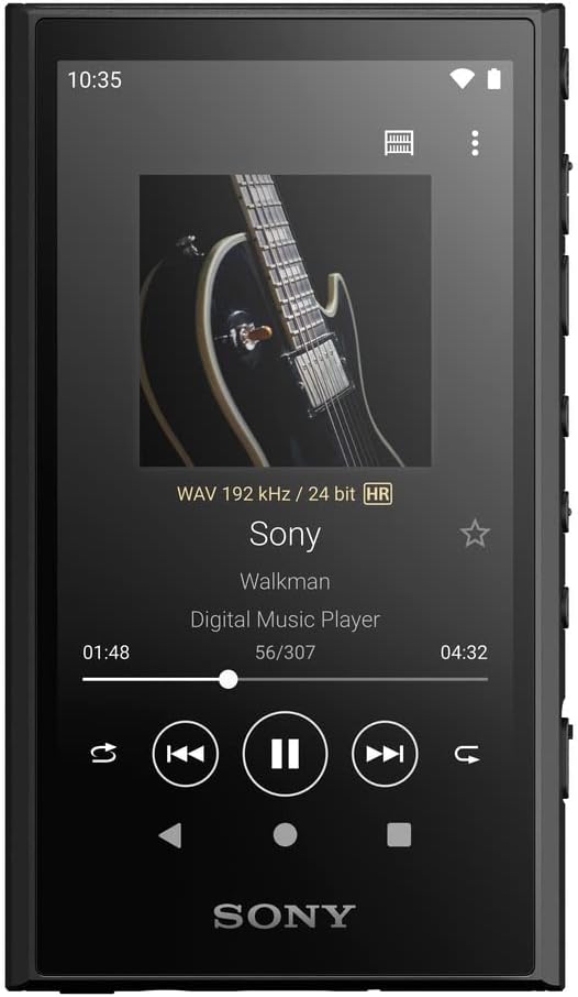 Sony NW-A306 Walkman 32GB Hi-Res Portable Digital Music Player with Android, up to 36 Hour Battery, Wi-Fi & Bluetooth and USB Type-C (Refurbished)