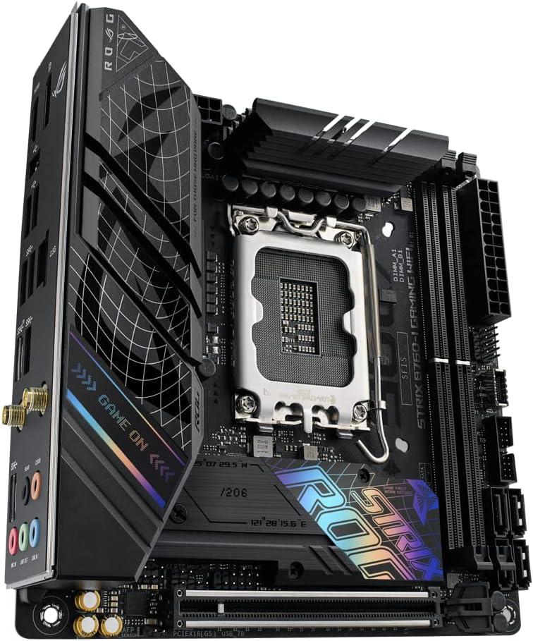 ASUS ROG Strix B760-I Gaming WiFi 6E Intel B760(13th and 12th Gen) LGA 1700 Mini-ITX Motherboard,8 + 1 Power Stages,DDR5 up to 7600 MT/s, PCIe 5.0,2xM.2 Slots,USB 3.2 Gen 2x2 Type-C,Aura Sync RGB (Certified Refurbished)
