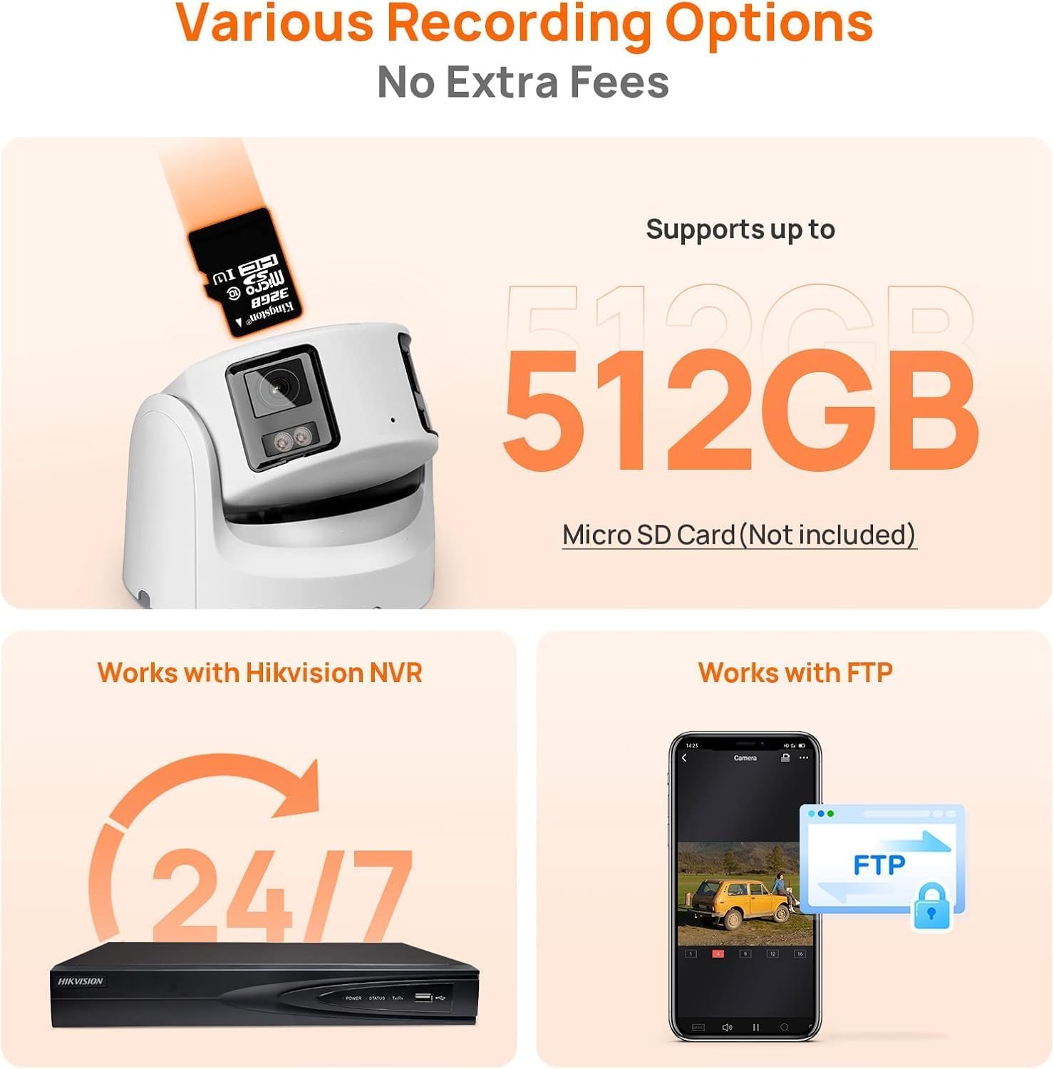 Hikvision DS-2CD2387G2P-LSU/SL 8MP ColorVu Turret Camera with Mic, Speaker & Strobe (4mm) (Certified Refurbished)