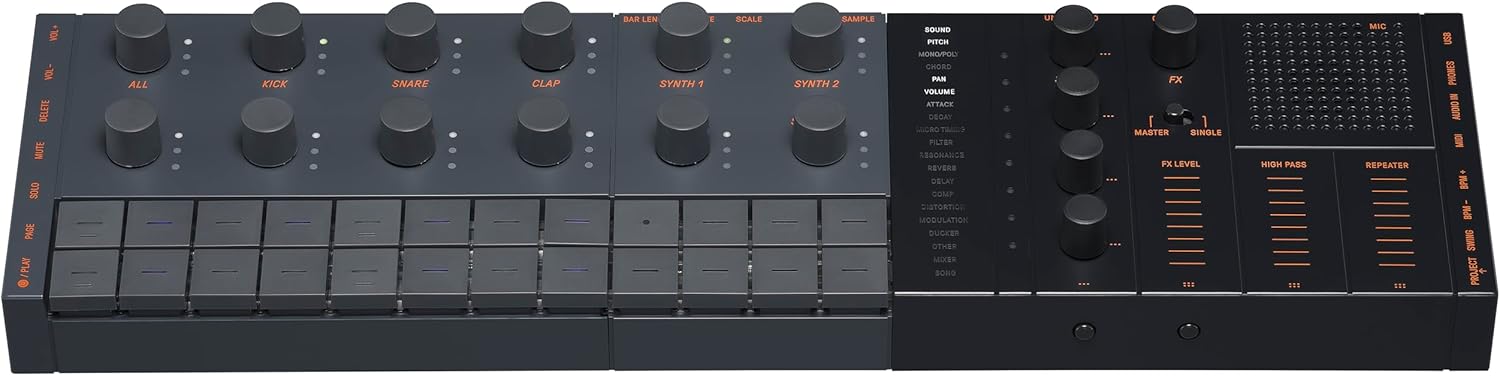 Yamaha SEQTRAK Music Creation Station, Sequencer, Drums, Synth & Sampler, 2000 Presets, Built-in Speaker & Mic, Visualizer, Rechargeable Battery, Bluetooth, Wi-Fi, USB-C (Certified Refurbished)