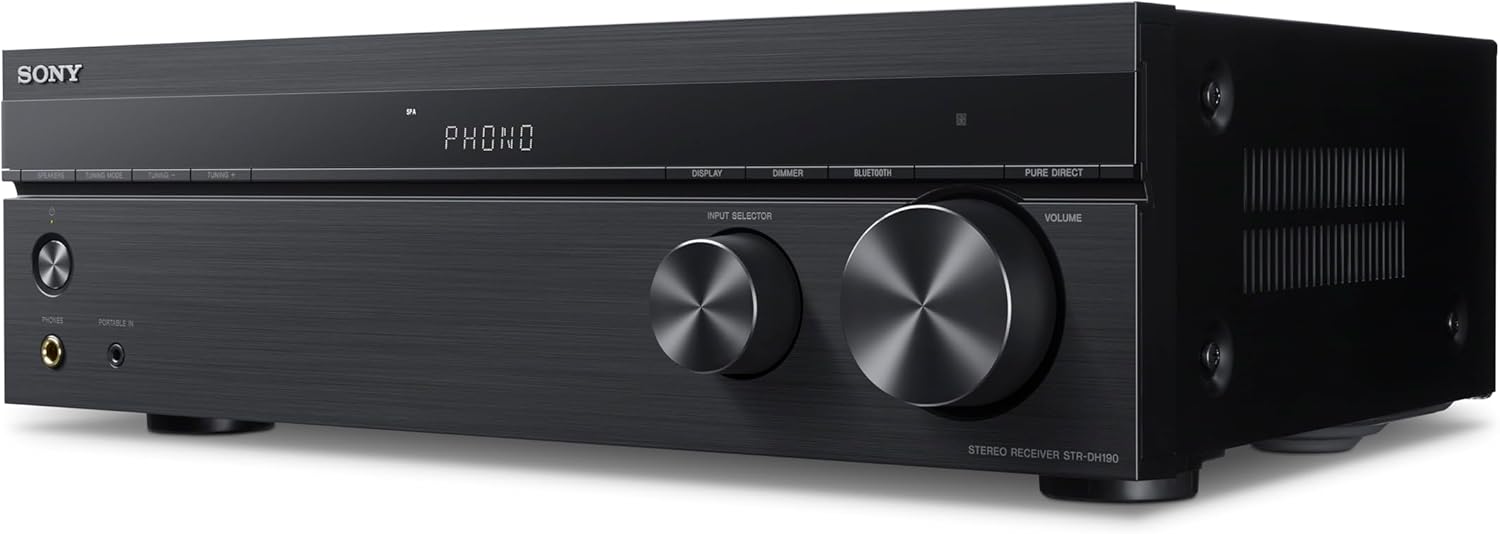 Sony STR-DH190 Stereo Receiver Phono Input and Bluetooth Connectivity (Certified Refurbished)