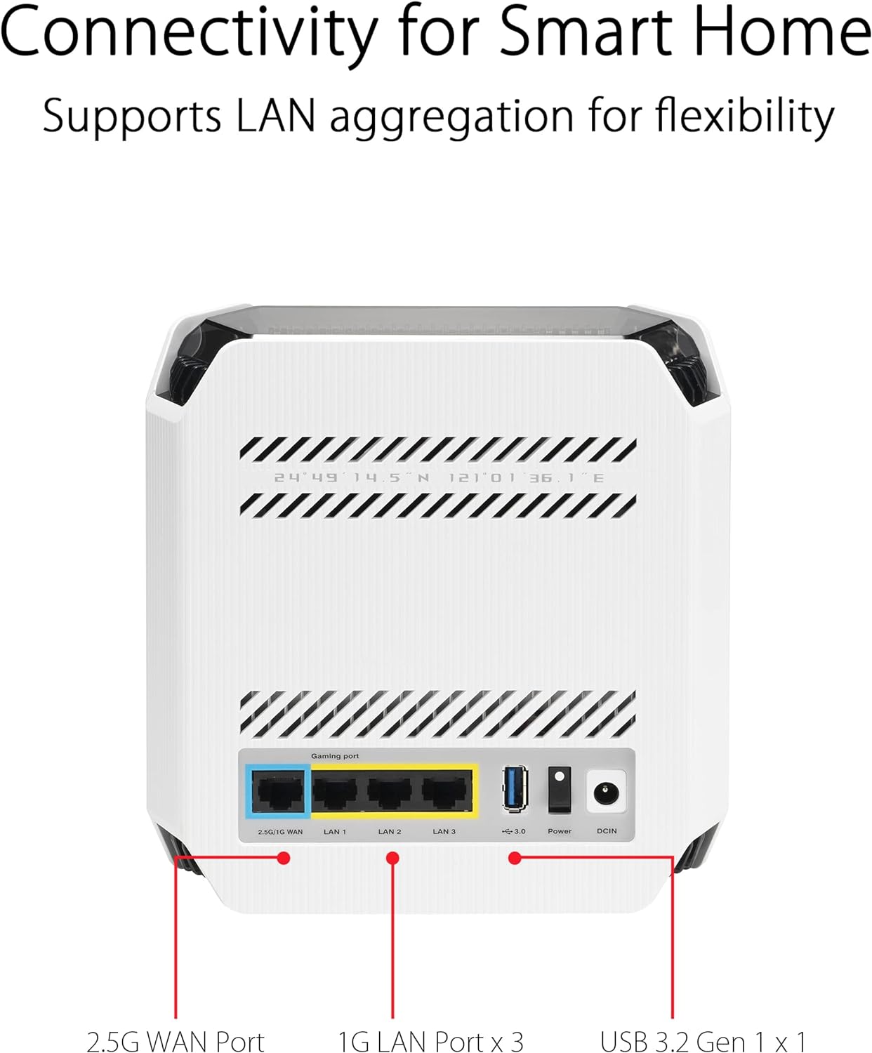 ASUS ROG Rapture GT6 (2PK) AX10000 Tri-Band WiFi 6 Gaming Mesh System, Covers up to 5,800 sq ft, 2.5 Gbps Port, Triple-Level Game Acceleration, UNII 4, Free Lifetime Internet Security (Certified Refurbished)