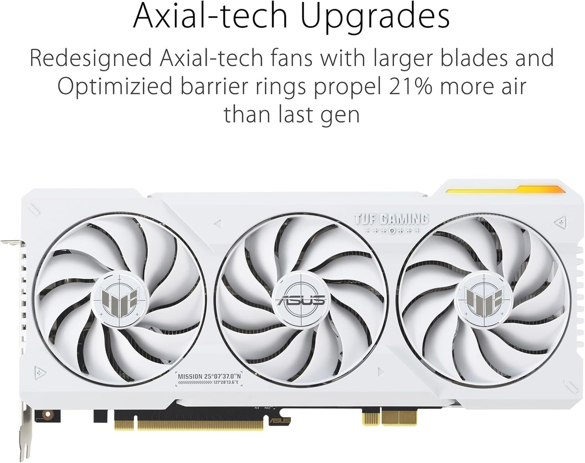 ASUS TUF Gaming GeForce RTX 4070 Ti Super BTF White OC Edition 16GB GDDR6X (NVIDIA DLSS 3, (GC-HPWR) Gold Finger, PCIe 4.0, 2X HDMI 2.1a, 3X DisplayPort 1.4a (Certified Refurbished)