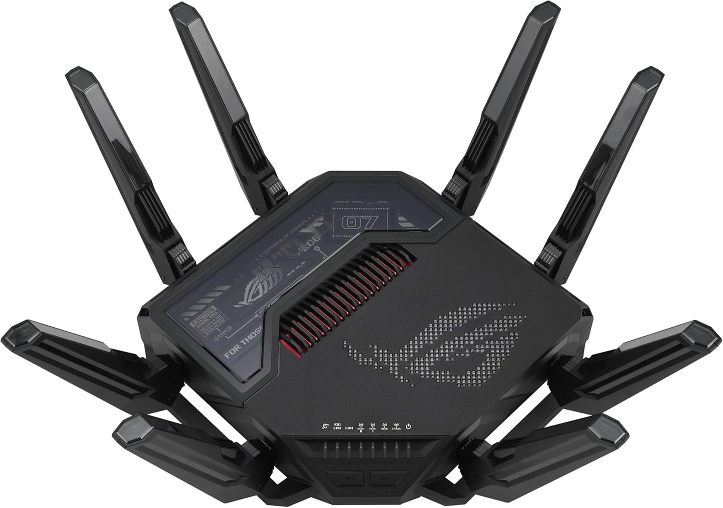 ASUS ROG Rapture GT-BE98 PRO First Quad-Band WiFi 7 Gaming Router supports 320MHz, Dual 10G Port, Triple-level Game Acceleration, Mobile Game Mode, Subscription-Free Security, AiMesh, and VPN features (Certified Refurbished)