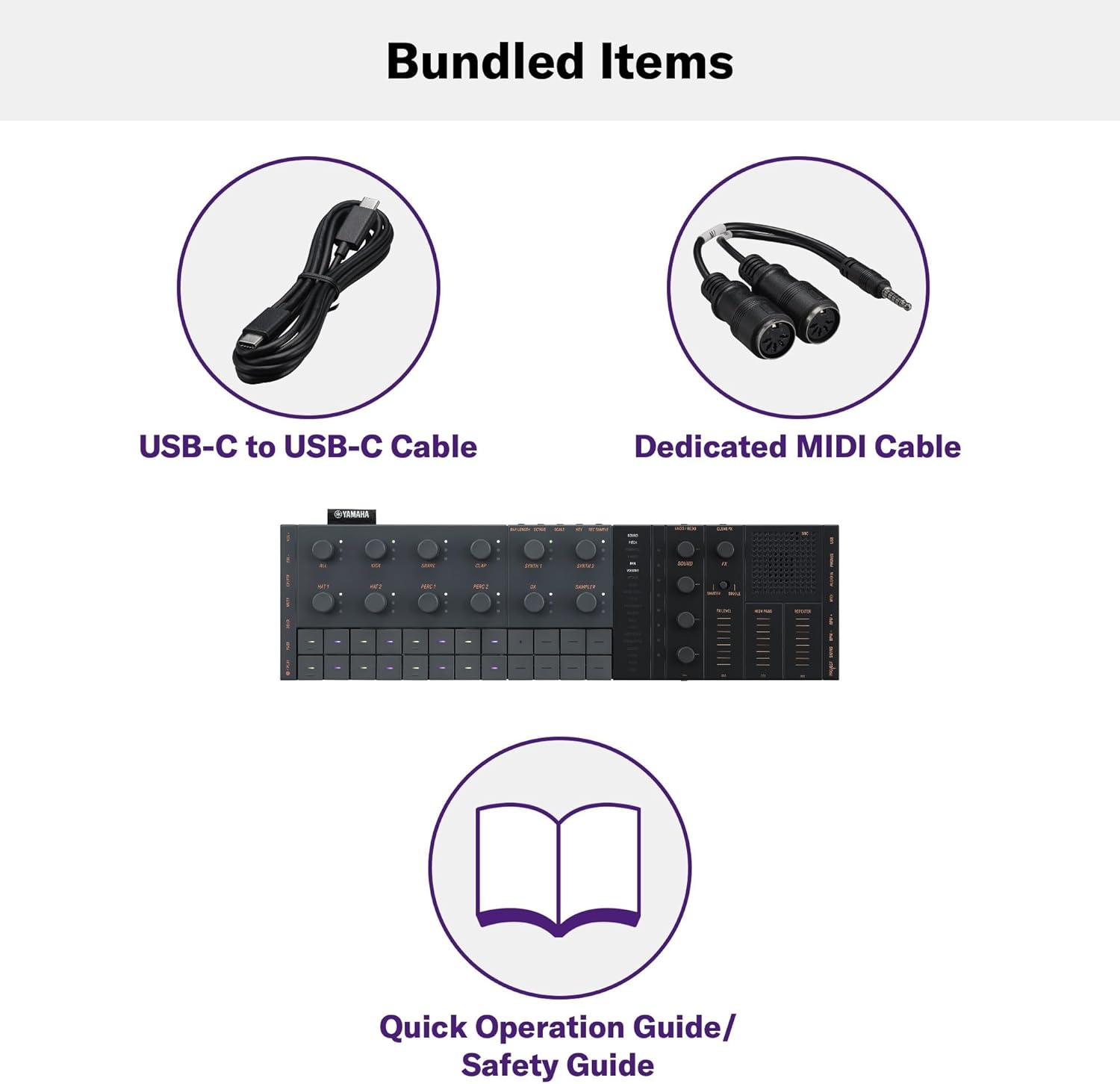 Yamaha SEQTRAK Music Creation Station, Sequencer, Drums, Synth & Sampler, 2000 Presets, Built-in Speaker & Mic, Visualizer, Rechargeable Battery, Bluetooth, Wi-Fi, USB-C (Certified Refurbished)