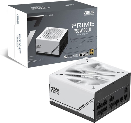 ASUS Prime 750W 80 Plus Gold Fully Modular Power Supply (ATX 3.0, PCIe 5.0 16-pin Cable, Dual Ball Fan Bearings, 0dB Technology) (Certified Refurbished)