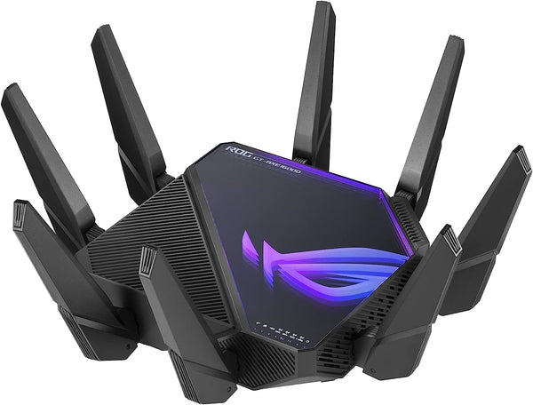 ASUS ROG Rapture GT-AXE16000 Quad-band WiFi 6E Extendable Gaming Router, 6GHz Band, Dual 10G Ports, 2.5G WAN Port (Certified Refurbished)
