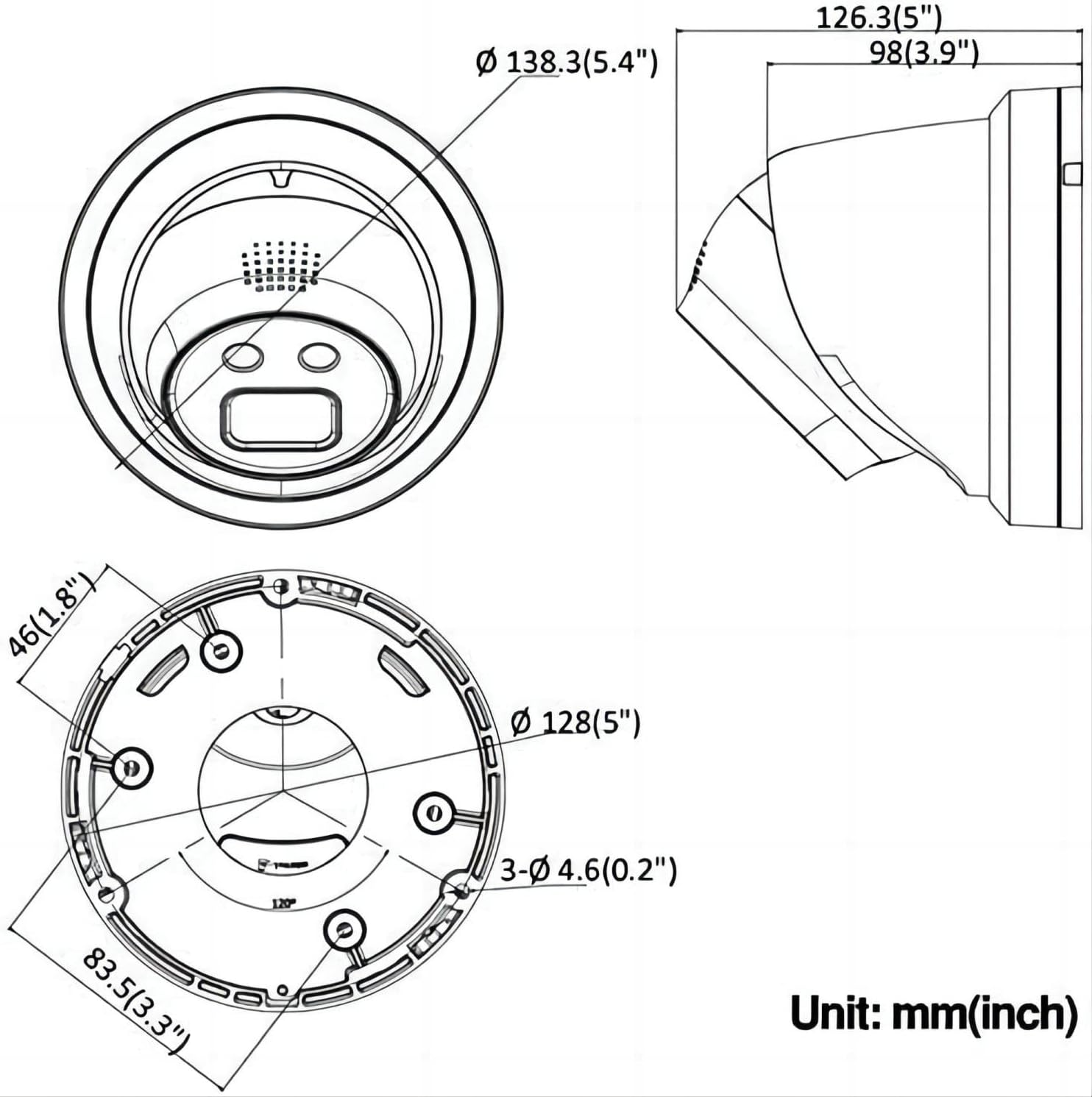 Hikvision DS-2CD2347G2-LU 4MP ColorVu Turret IP Camera (4mm Lens) (Certified Refurbished)