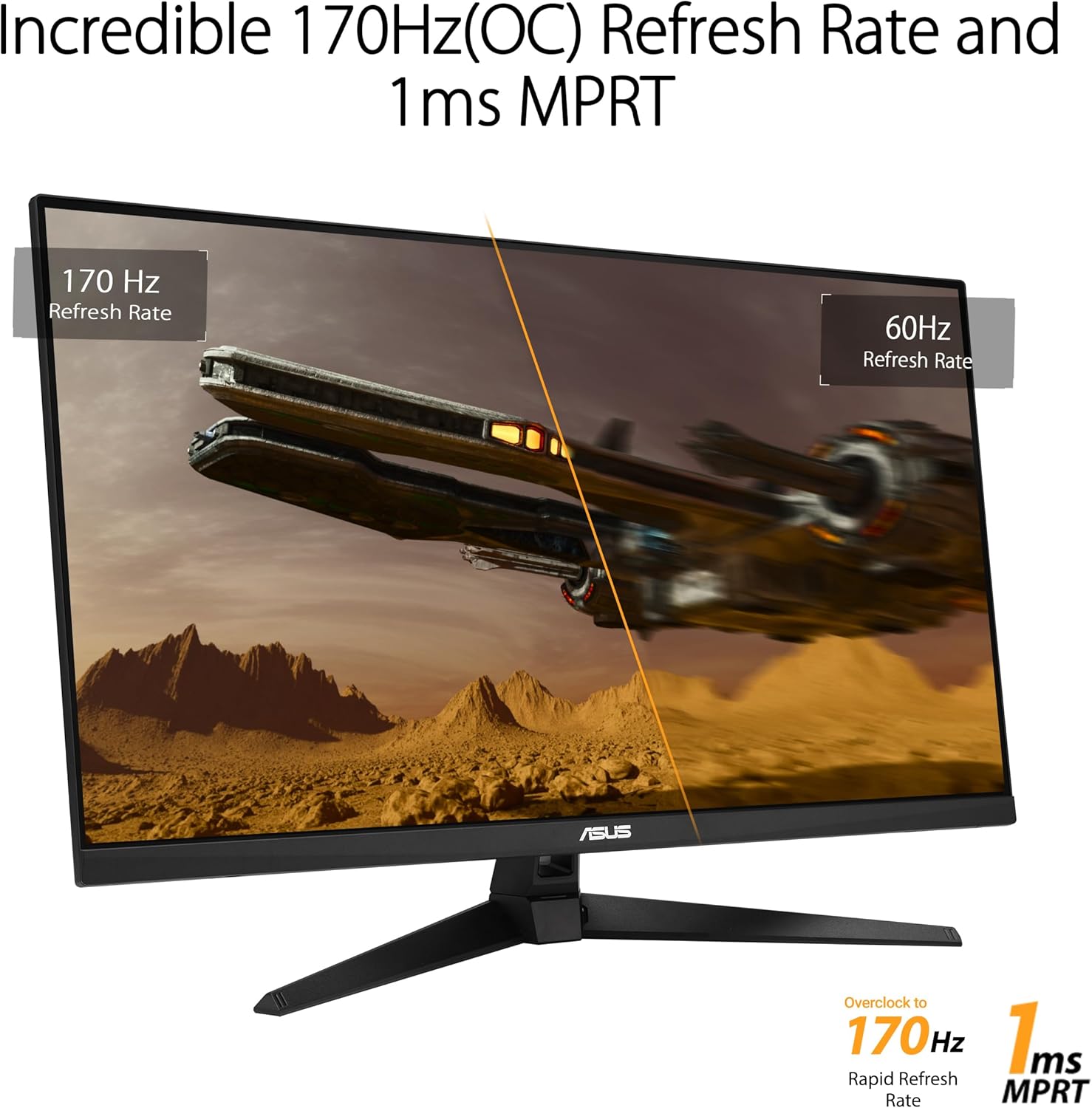 ASUS TUF Gaming 32” (31.5-inch viewable) 1080P Gaming Monitor (VG328QA1A) - Full HD, 170Hz, 1ms, Extreme Low Motion Blur, FreeSync Premium, Eye Care, Shadow Boost, HDMI, Tilt Adjustable (Certified Refurbished)