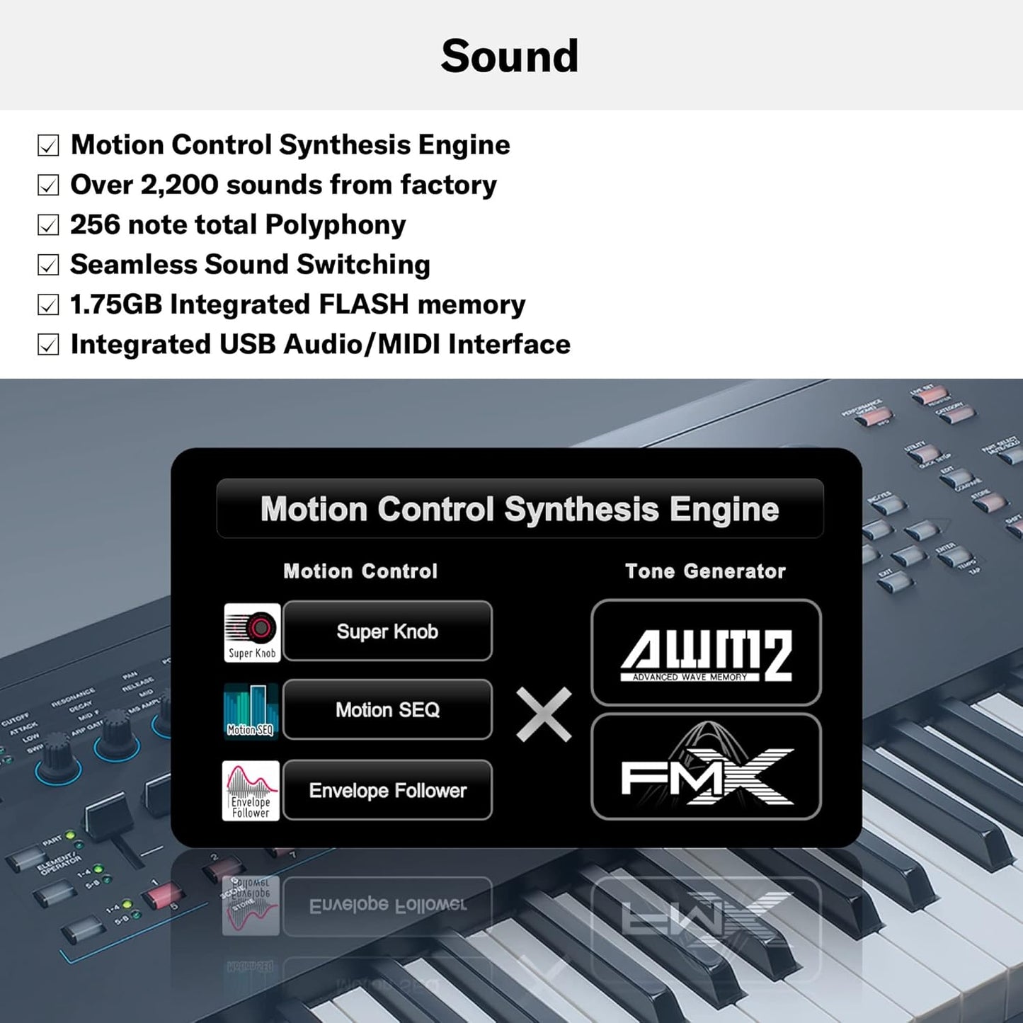 Yamaha MODX6+ 61-Key Synthesizer (Certified Refurbished)