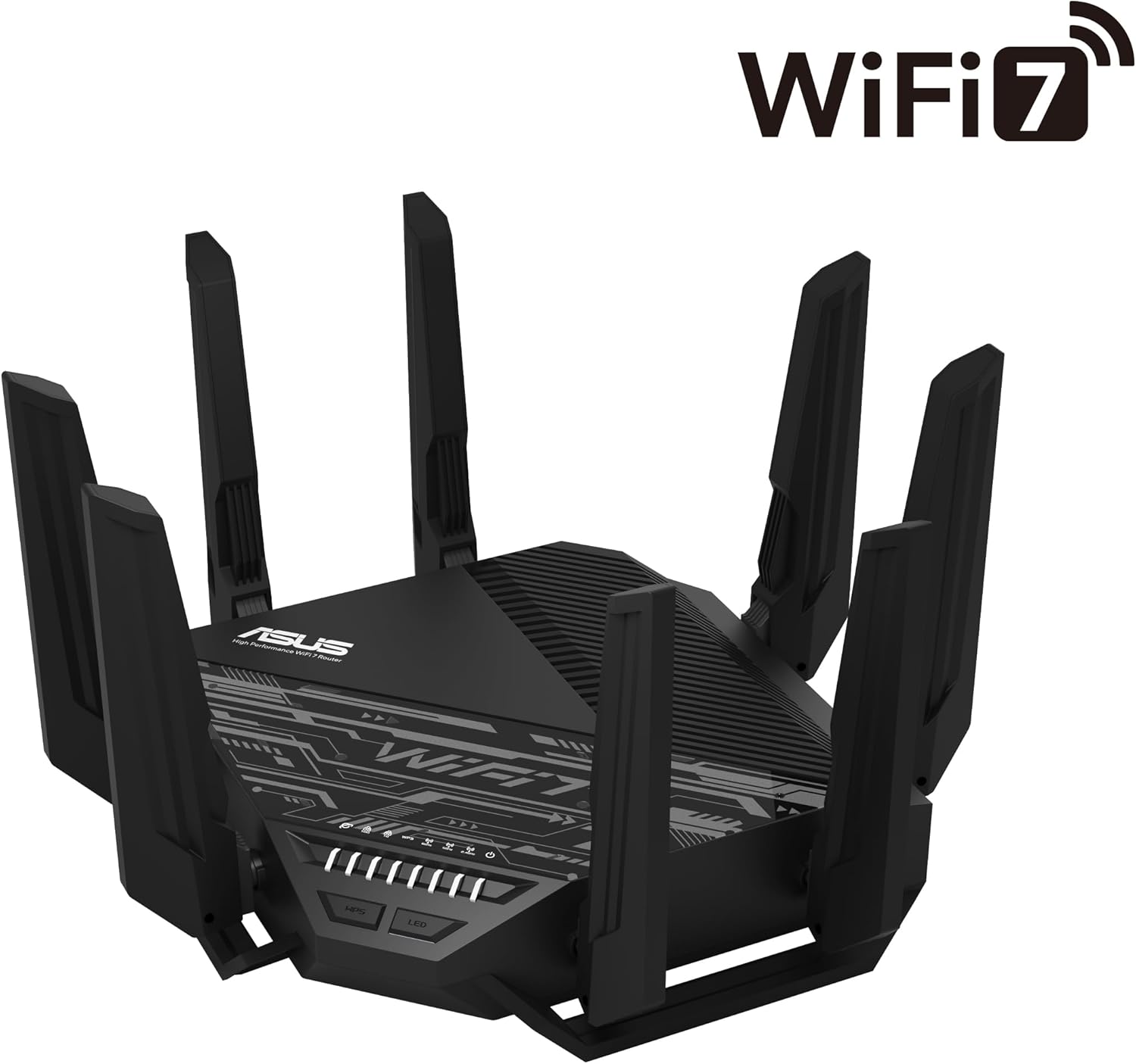 ASUS RT-BE96U(BE19000) Tri-Band WiFi 7 Extendable Router, Support New 320MHz Bandwidth, 4096-QAM, Multi-Link Operation, Dual 10G Ports, Backup WAN, Subscription-Free Network Security, AiMesh Support (Certified Refurbished)