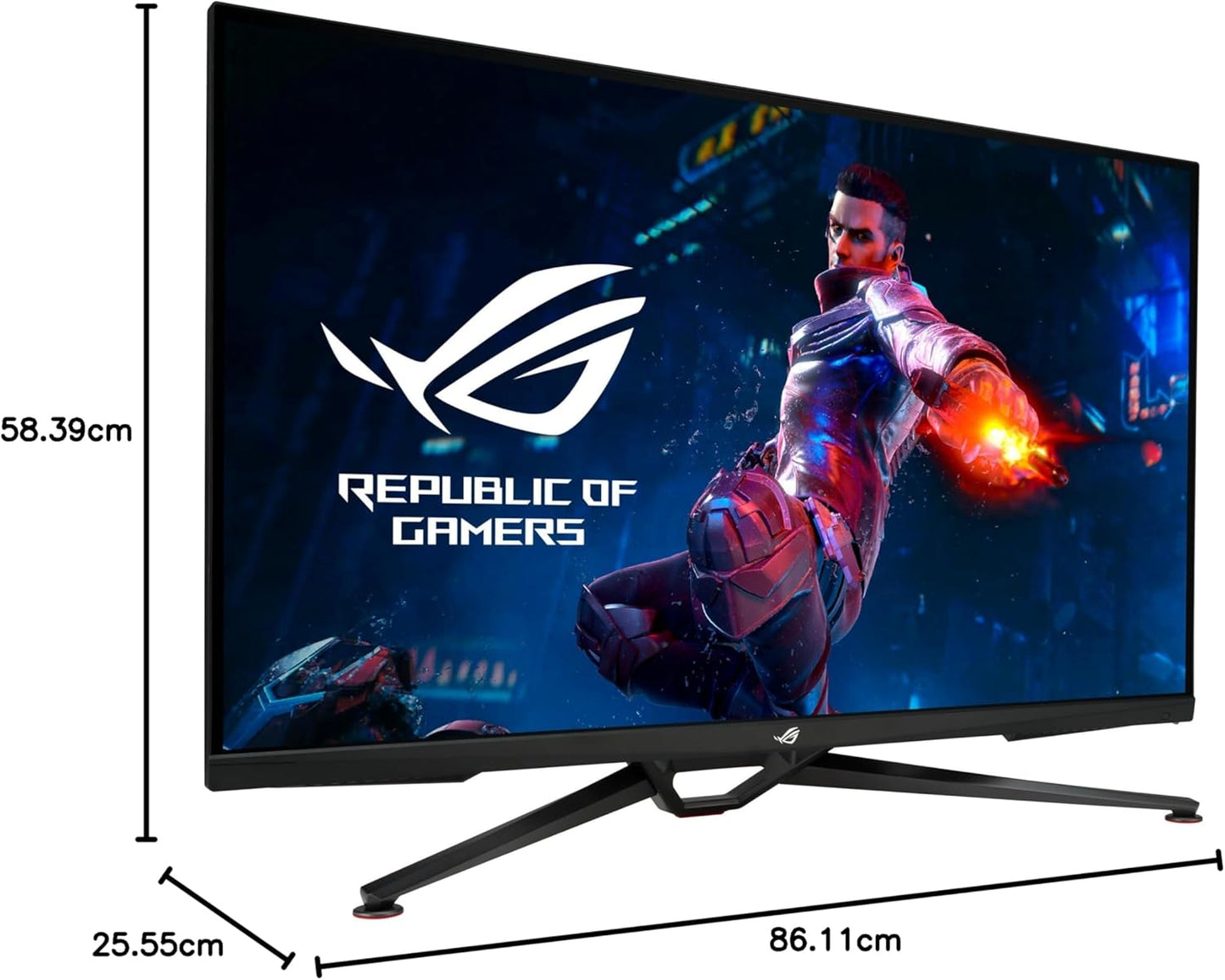ASUS ROG Swift PG38UQ - 38 Inch 4K UHD Gaming Monitor - 144 Hz, 1ms GtG, G-Sync, FreeSync, ELMB Sync, DisplayHDR 600 - Fast-IPS, Tripod Socket, 16:9, 3840x2160, DP 1.4, HDMI 2.1, USB Hub, Speaker (Certified Refurbished)