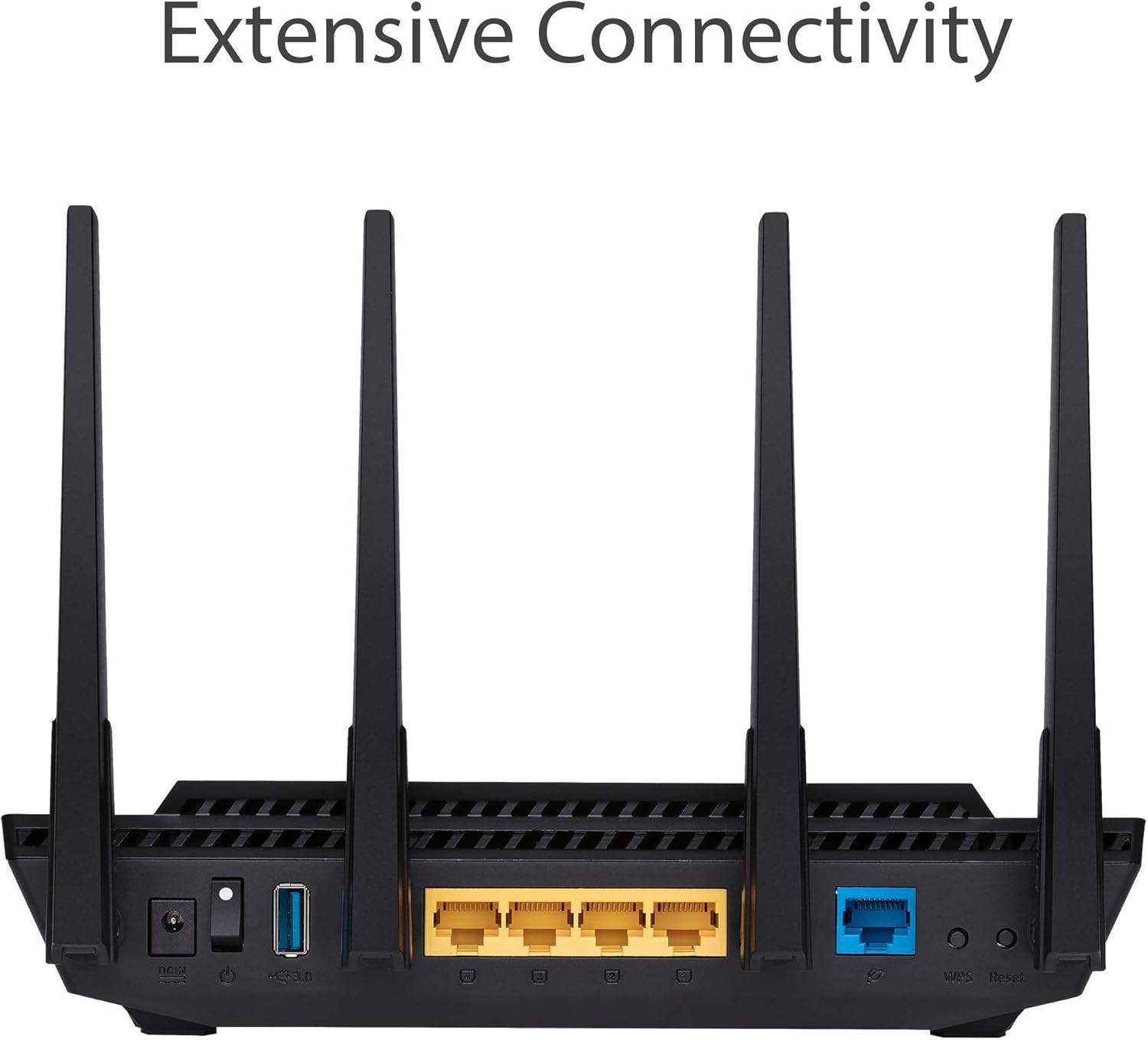 ASUS RT-AX58U Ultra-Fast Dual Band Gigabit Wireless Router - Next Gen WiFi 6, Adaptive QoS, and AiProtection by Trend Micro | 1x WAN, 4X 1G LAN, 1x USB 3.0 - AiMesh Compatible (certified Refurbished)