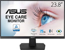 ASUS VA247HE Eye Care Monitor – 24 inch (23.8 inch viewable), Full HD, Frameless, 75Hz, Adaptive-Sync/FreeSync™, Low Blue Light, Flicker Free, Wall Mountable (Certified Refurbished)