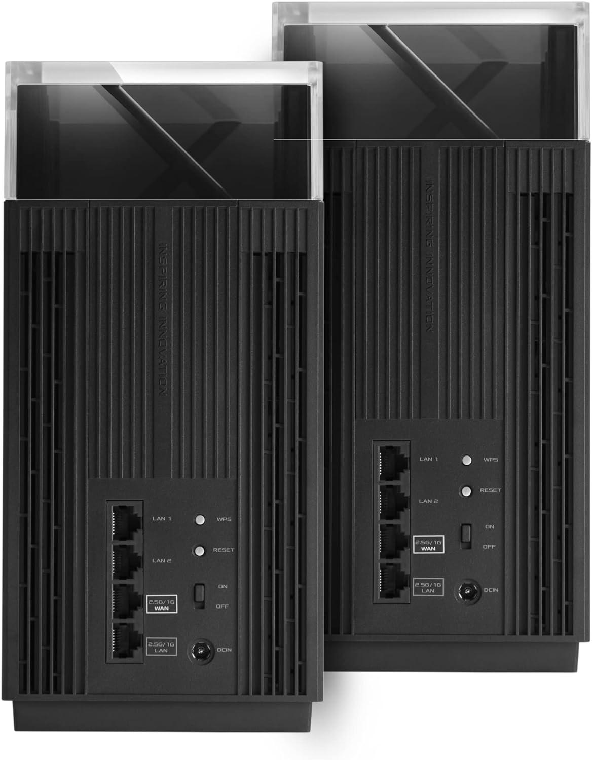 ASUS ZenWiFi Pro AXE11000 Tri-Band WiFi 6E Mesh System (ET12 2PK) - Whole Home Coverage up to 6000 Sq.Ft (Certified Refurbished)