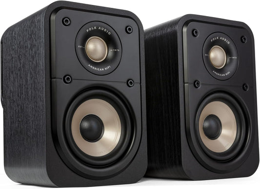 Polk Signature Elite ES10 Surround Sound Speakers - Hi-Res Audio Certified, Dolby Atmos & DTS:X Compatible, 1" Tweeter & 4" Woofer, Power Port Technology for Bass (Refurbished)