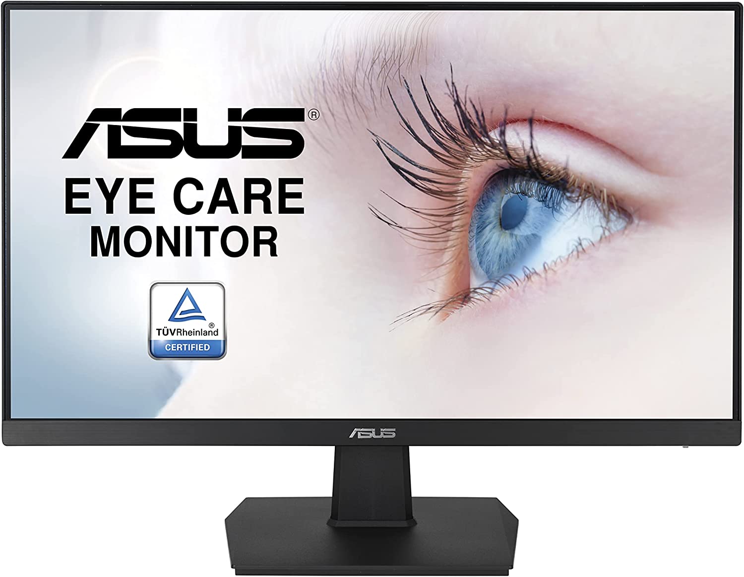 ASUS VA27EHE Eye Care Monitor – 27 inch, Full HD, IPS, Frameless, 75Hz, Adaptive-Sync, Low Blue Light, Flicker Free, Wall Mountable (Certified Refurbished)