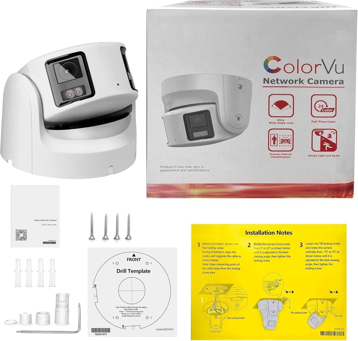 Hikvision DS-2CD2387G2P-LSU/SL 8MP ColorVu Turret Camera with Mic, Speaker & Strobe (4mm) (Certified Refurbished)