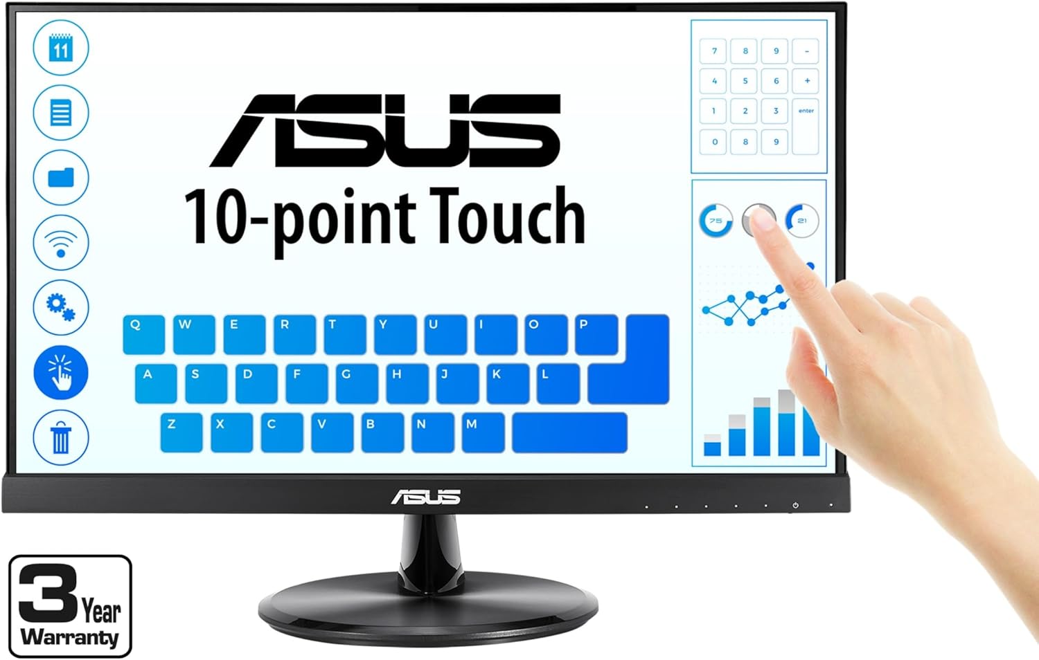 ASUS VT229H 21.5" LCD Touchscreen Monitor - 16:9 - 5 ms GTG (Certified Refurbished)