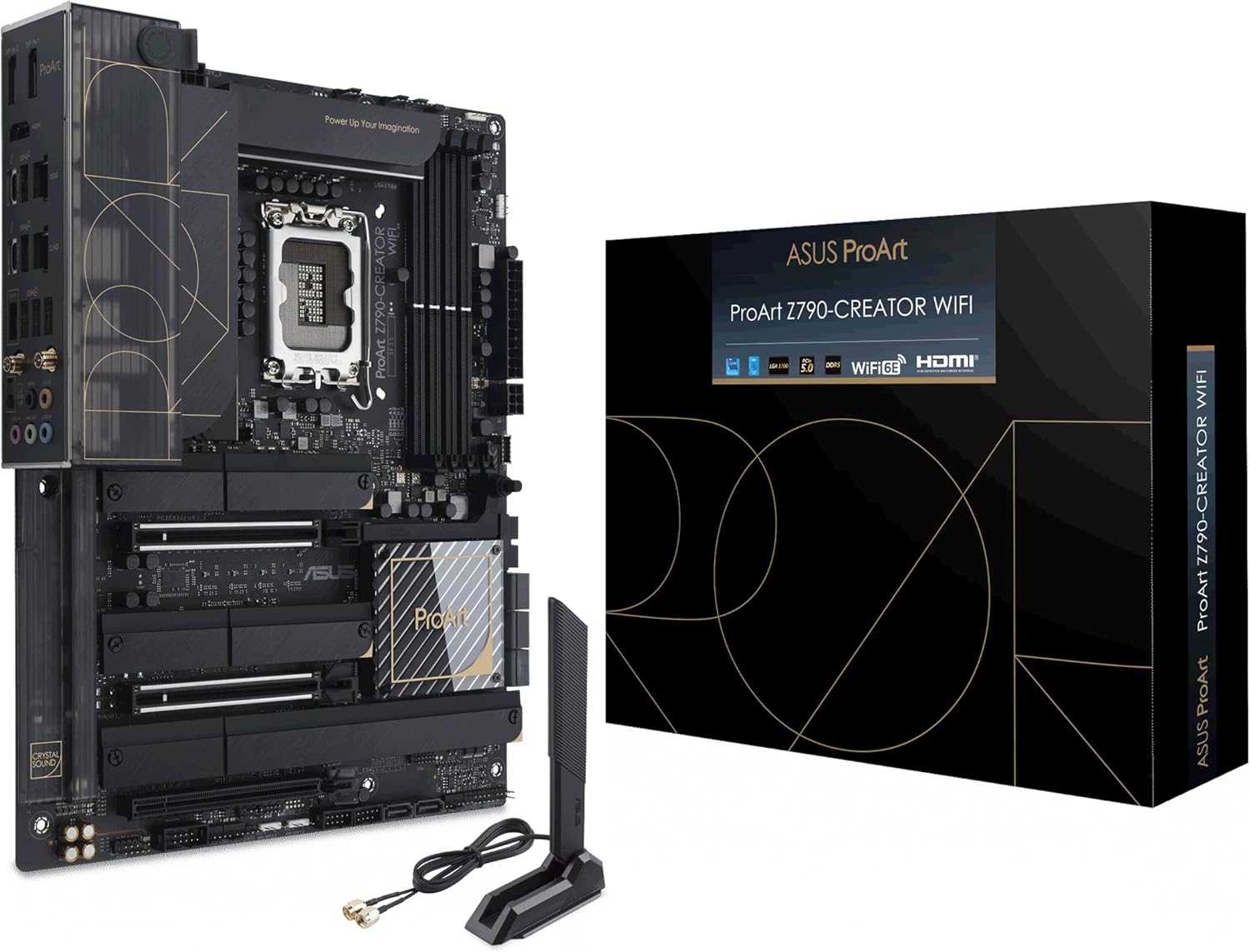ASUS ProArt Z790-Creator WiFi 6E LGA 1700(Intel® 12th&13th Gen) ATX Content Creator Motherboard(PCIe 5.0,DDR5,2X Thunderbolt™ 4,10G&2.5G LAN,4xM.2/NVMe SSD,Front Panel USB 3.2 Gen2x2 Type-C) (Certified Refurbished)