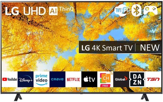 LG 55-Inch Class UQ7590 Series Alexa Built-in 4K Smart TV (3840 x 2160),Bluetooth, Wi-Fi, USB, Ethernet, HDMI, AI-Powered 4K, Cloud Gaming (55UQ7590) (Refurbished)