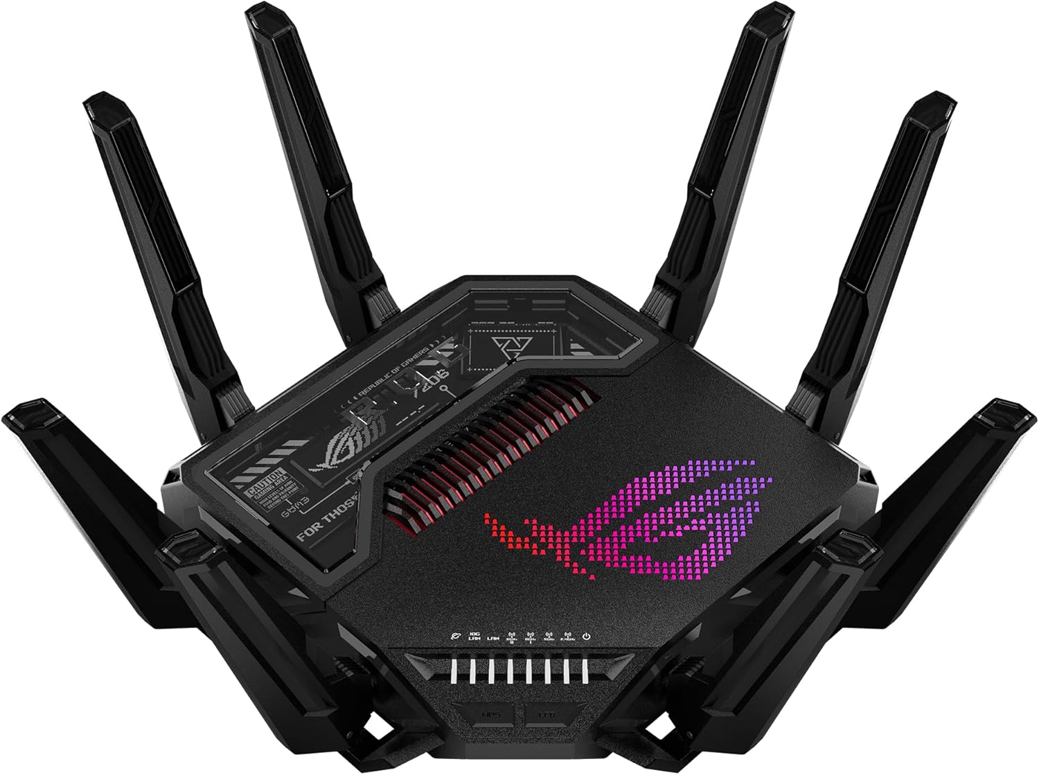 ASUS ROG Rapture GT-BE98 PRO First Quad-Band WiFi 7 Gaming Router supports 320MHz, Dual 10G Port, Triple-level Game Acceleration, Mobile Game Mode, Subscription-Free Security, AiMesh, and VPN features (Certified Refurbished)