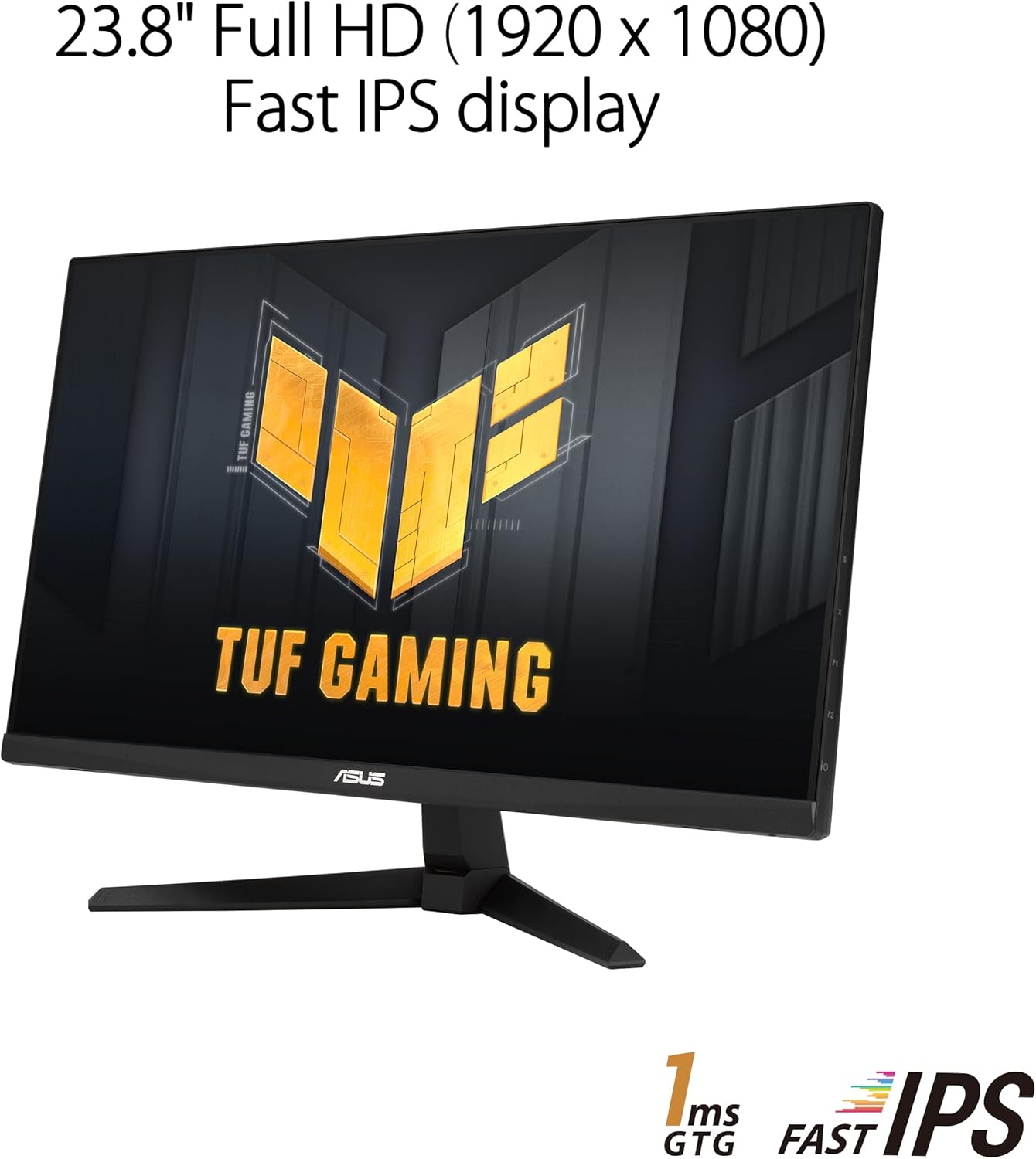 ASUS TUF Gaming VG249QM1A Gaming Monitor – 23.8 inch FHD (1920x1080), Fast IPS, overclocking 270 Hz (Above 144Hz, 240Hz), Extreme Low Motion Blur, 1ms (GTG), 99% sRGB, FreeSync Premium, G-Sync compatible (Certified Refurbished)