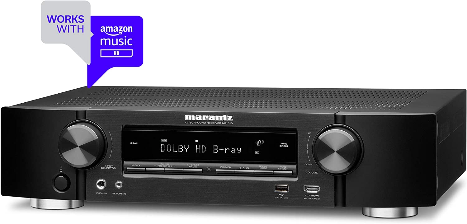 Marantz NR1510 UHD 5.2 Ch. AV Receiver – Slim (Certified Refurbished)