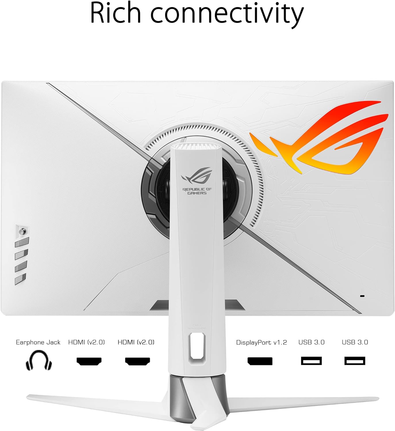 ASUS ROG Strix XG27AQ-W 27” 1440P HDR Gaming Monitor - White, QHD (2560 x 1440), Fast IPS, 170Hz, 1ms, Extreme Low Motion Blur Sync, G-SYNC Compatible, Eye Care, HDMI, DisplayPort, USB, DisplayHDR400 (Certified Refurbished)