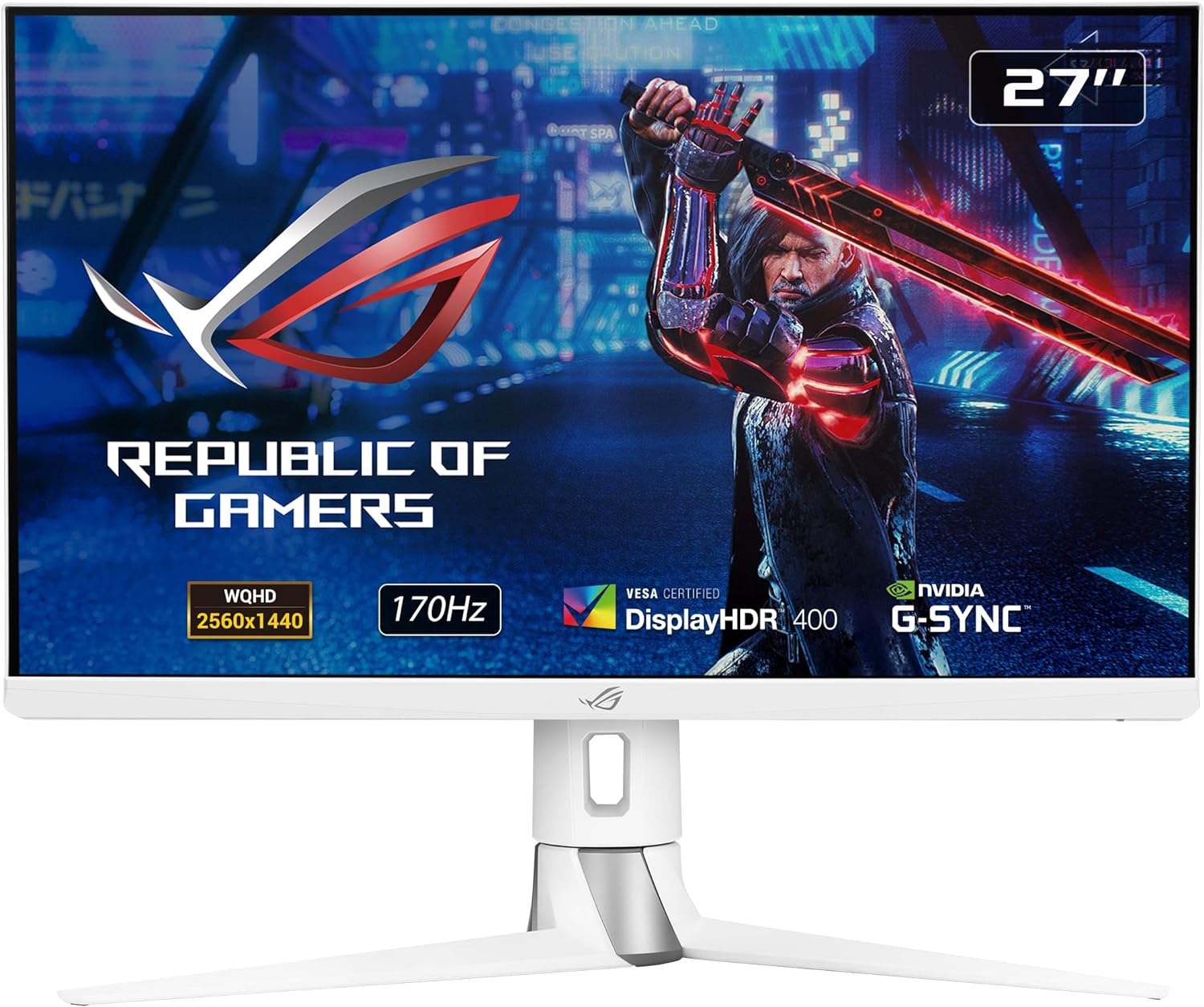 ASUS ROG Strix XG27AQ-W 27” 1440P HDR Gaming Monitor White, QHD (256