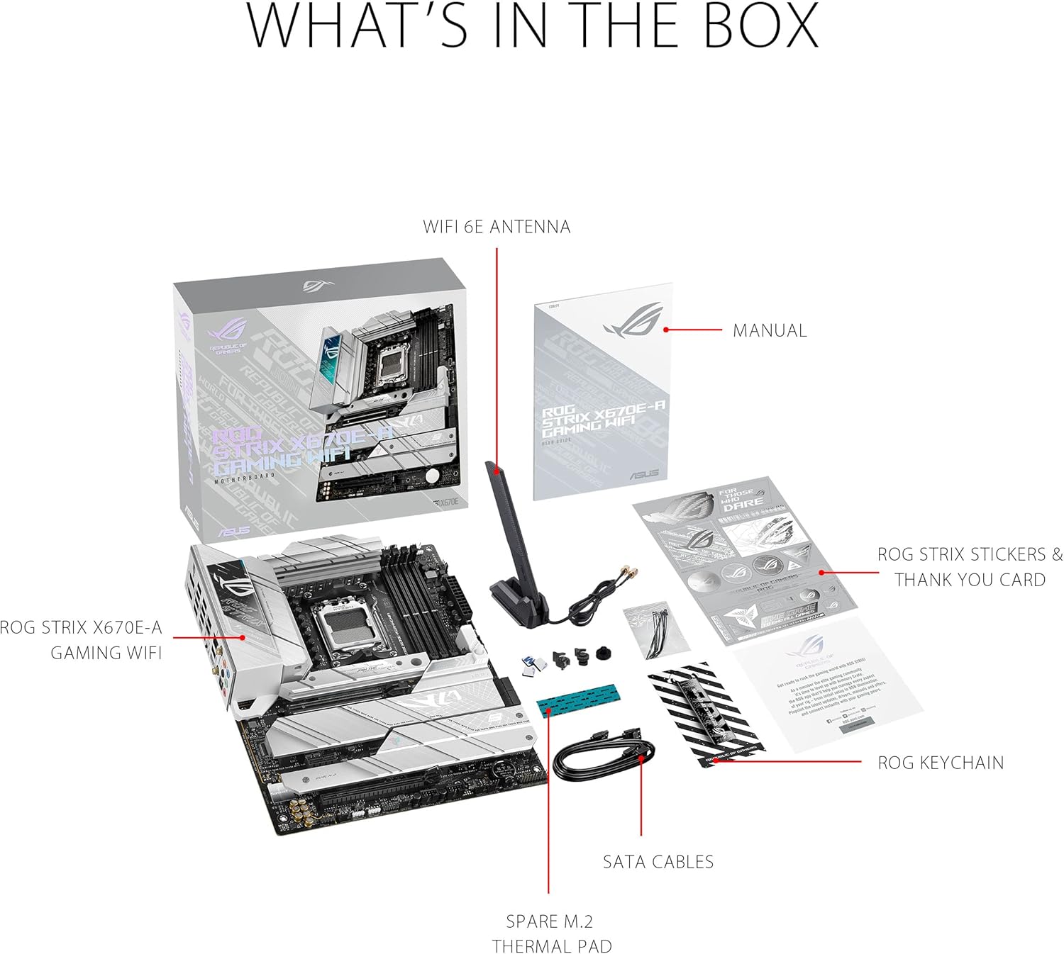 ASUS ROG Strix X670E-A Gaming WiFi 6E Socket AM5 (LGA 1718) Ryzen 7000 Gaming Motherboard(16+2 Power Stages,PCIe® 5.0, DDR5,4xM.2 Slots,USB 3.2 Gen 2x2, WiFi 6E, AI Cooling II) (Certified Refurbished)