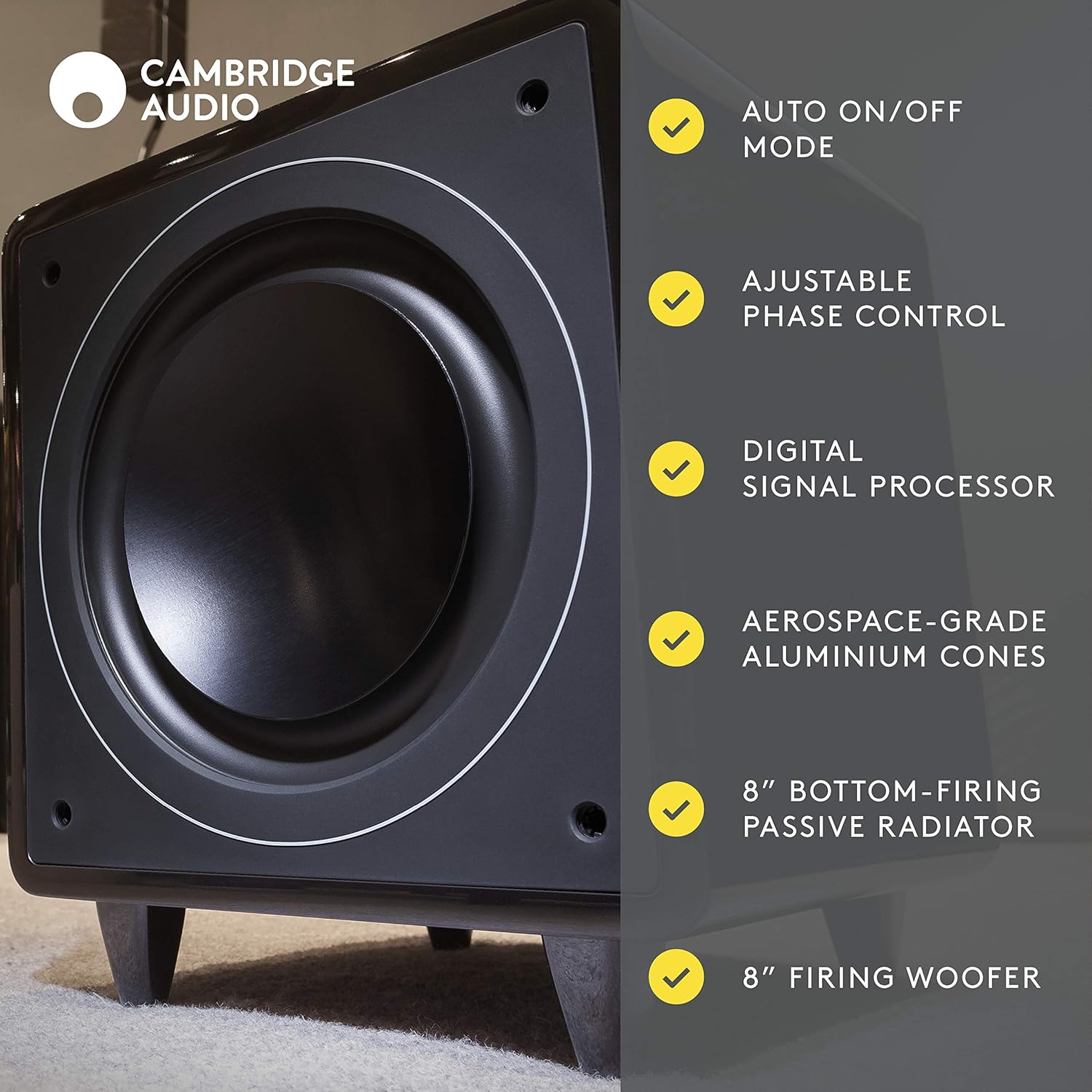 Cambridge Audio Minx X301 Active Subwoofer Speaker (Certified Refurbished)