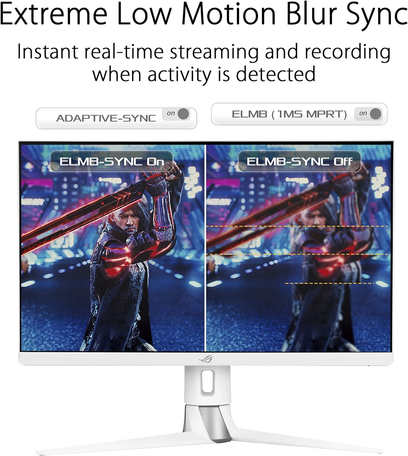ASUS ROG Strix XG27AQ-W 27” 1440P HDR Gaming Monitor - White, QHD (2560 x 1440), Fast IPS, 170Hz, 1ms, Extreme Low Motion Blur Sync, G-SYNC Compatible, Eye Care, HDMI, DisplayPort, USB, DisplayHDR400 (Certified Refurbished)
