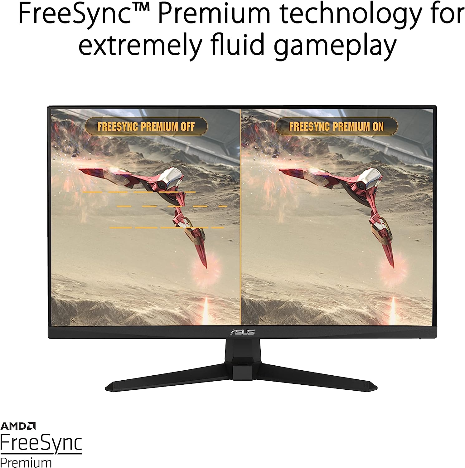 ASUS TUF Gaming 23.8” 1080P Monitor (VG247Q1A) - Full HD, 165Hz (Supports 144Hz), 1ms, Extreme Low Motion Blur, Adaptive-sync, FreeSync Premium, Shadow Boost, Speakers, Eye Care, HDMI, DisplayPort (Certified Refurbished)