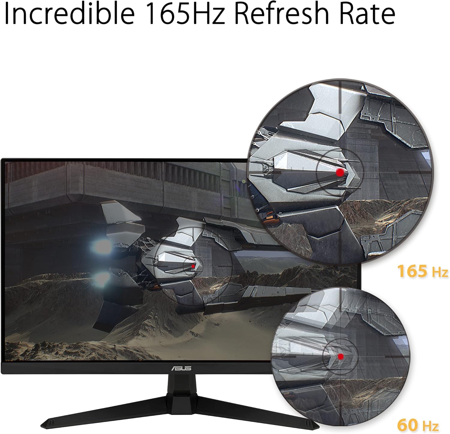 ASUS TUF Gaming 27” 1080P Gaming Monitor (VG277Q1A) - Full HD, 165Hz (Supports 144Hz), 1ms, Extreme Low Motion Blur, FreeSync Premium, Shadow Boost, Eye Care, HDMI, DisplayPort, Tilt Adjustable (Certified Refurbished)
