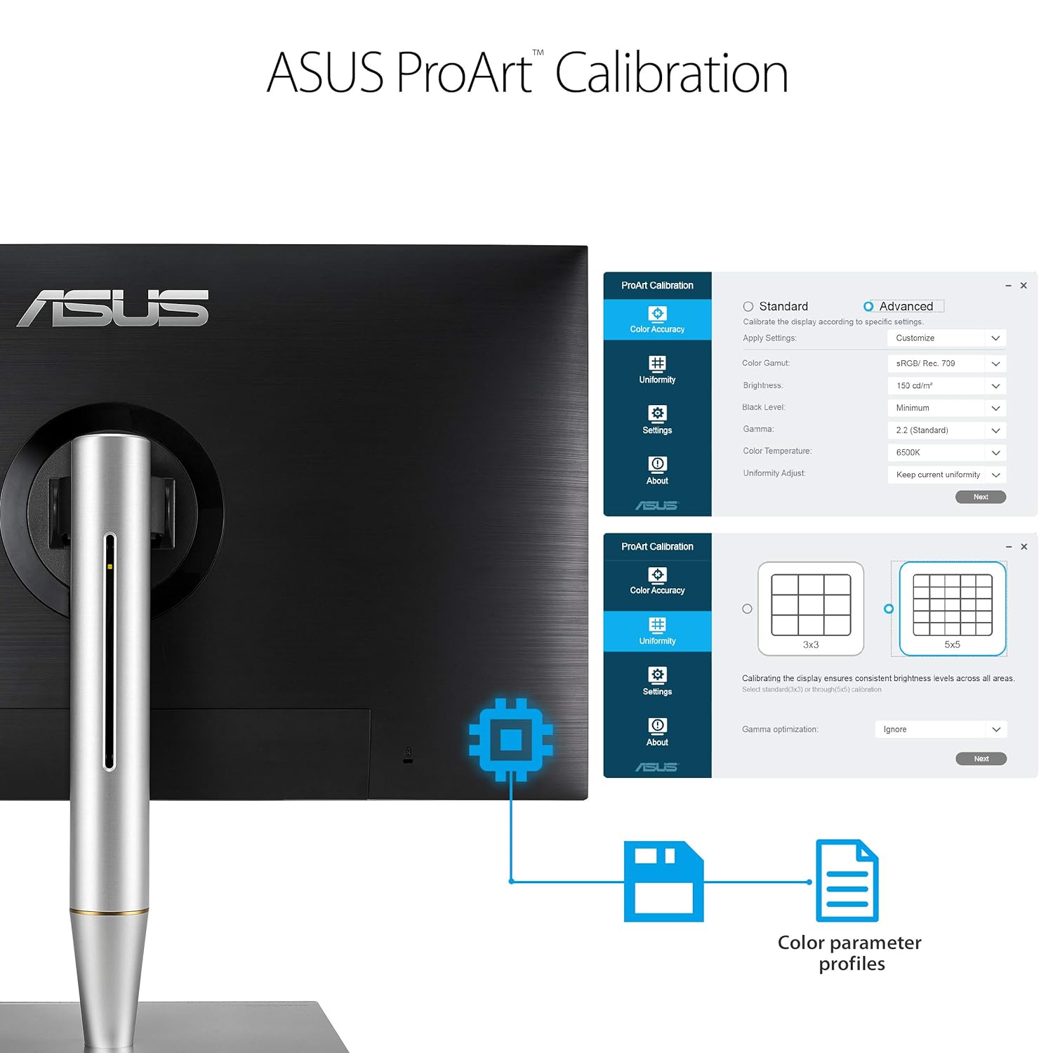 ASUS ProArt PA32UC Monitor - 32" Ultra HD 3840x2160 HDR-10 99.5 Adobe RGB TB3 DP 1.2 HDMI 2.0b with 384 local dimming zones (Certified Refurbished)