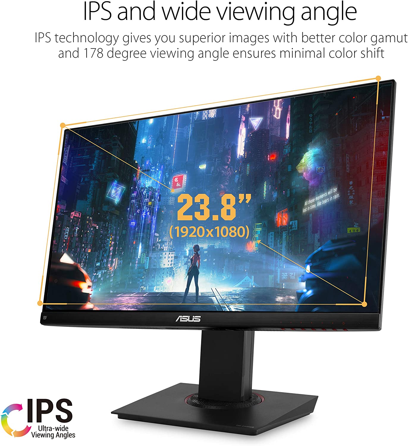 ASUS TUF Gaming VG249Q 23.8” Monitor 144Hz Full HD (1920 x 1080) 1ms IPS ELMB FreeSync Eye Care DisplayPort HDMI D-Sub (Certified Refurbished)