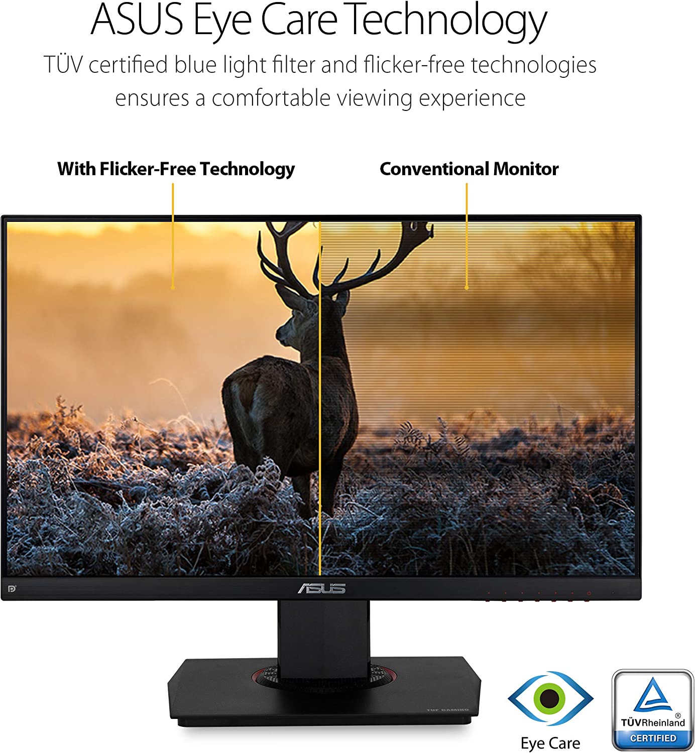 ASUS TUF Gaming VG249Q 23.8” Monitor 144Hz Full HD (1920 x 1080) 1ms IPS ELMB FreeSync Eye Care DisplayPort HDMI D-Sub (Certified Refurbished)