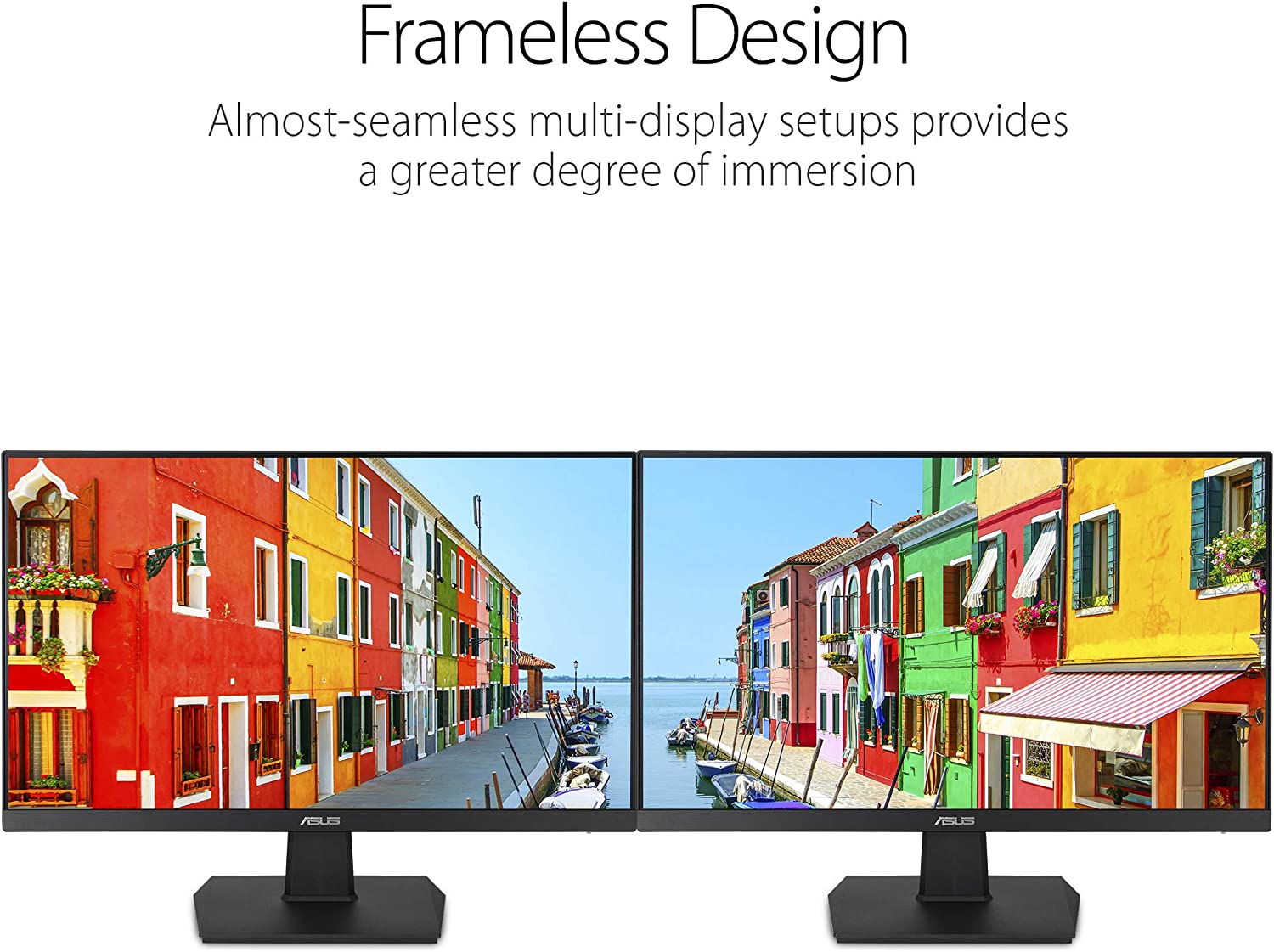 ASUS VA24EHE Eye Care Monitor – 23.8 inch, Full HD, IPS, Frameless, 75Hz, Adaptive-Sync, Low Blue Light, Flicker Free, Wall Mountable (Certified Refurbished)