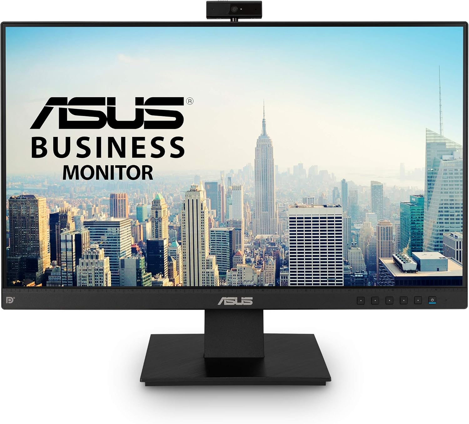 ASUS BE24EQK 23.8” Business Monitor with Webcam, 1080P Full HD IPS, Eye Care, DisplayPort HDMI, Frameless, Built-in Adjustable 2MP Webcam, Mic Array, Stereo Speaker, Video Conference (Certified Refurbished)