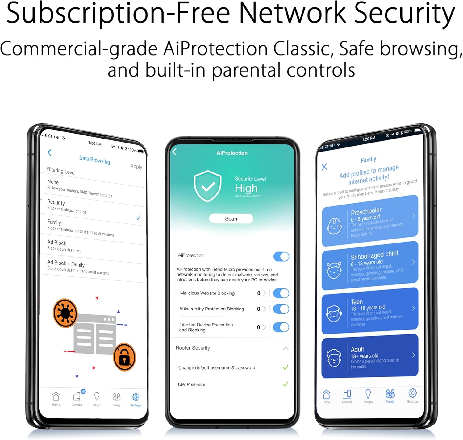 ASUS RT-AX57 GO - AX3000 Dual Band WiFi 6 (802.11ax) Travel Router, Support 4G/5G Mobile tethering&Public WiFi (WISP) Mode, Subscription-Free Network Security, VPN Features, AiMesh, Guest Portal (Certified Refurbished)