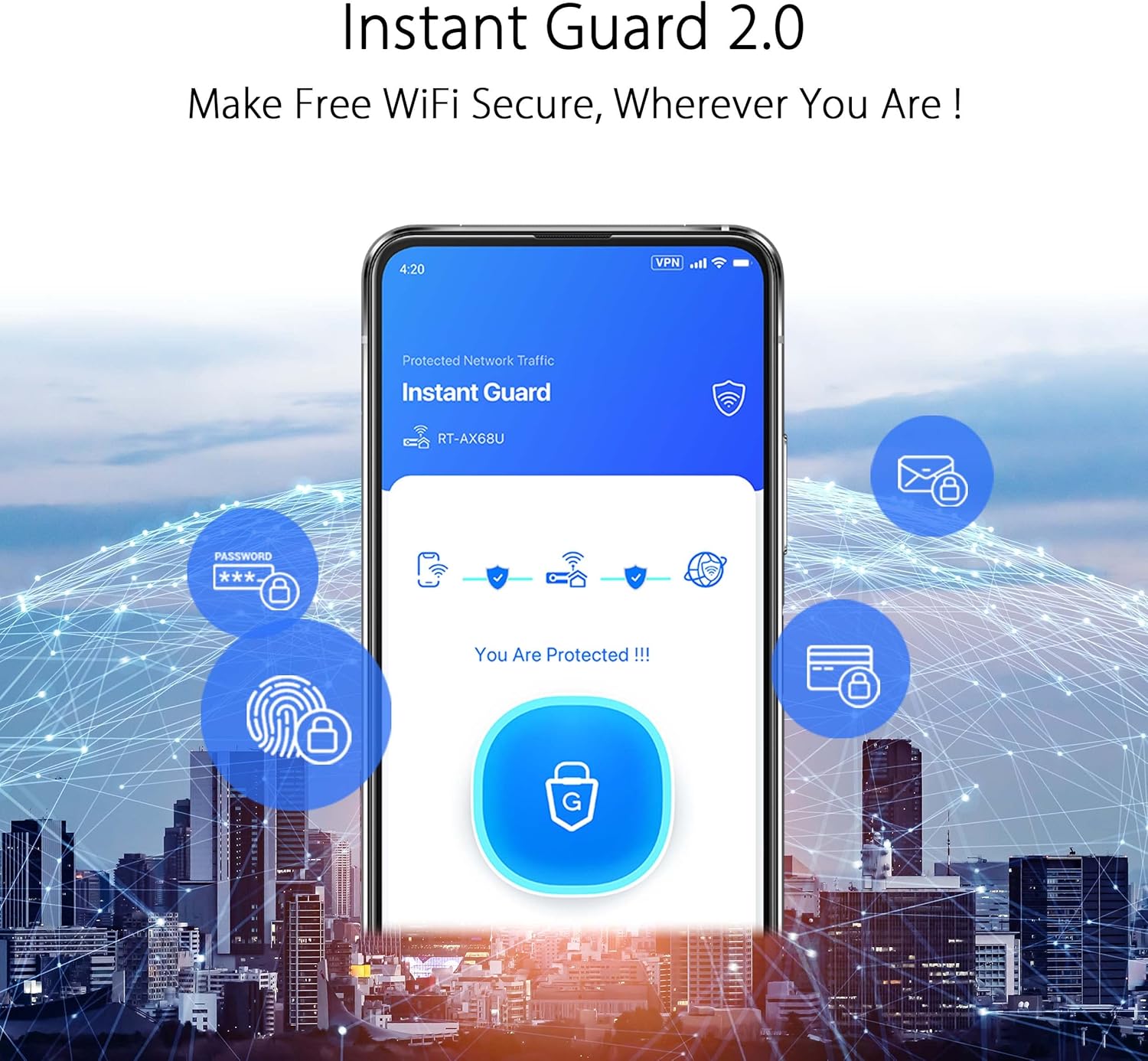 ASUS RT-AX5400 Dual Band WiFi 6 Extendable Router (Certified Refurbished)