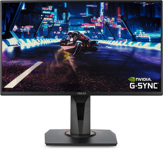 ASUS VG258QR 24.5” Gaming Monitor, 1080P Full HD, 165Hz (Supports 144Hz), G-SYNC Compatible, 0.5ms, Extreme Low Motion Blur, Eye Care, DisplayPort HDMI DVI-D (Certified Refurbished)