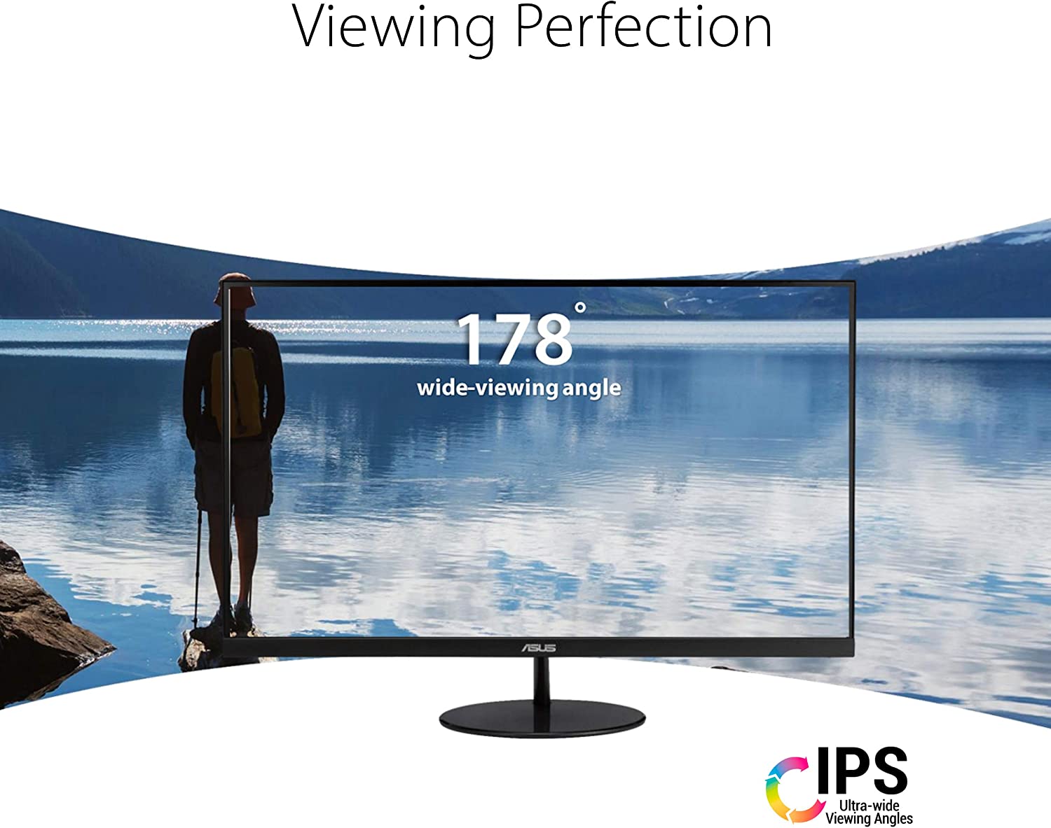 Asus VL249HE Eye Care Monitor – 23.8-inch, IPS, 75Hz, Adaptive-Sync/FreeSync, Frameless, Slim, Wall Mountable, Flicker Free, Blue Light Filter (Certified Refurbished)