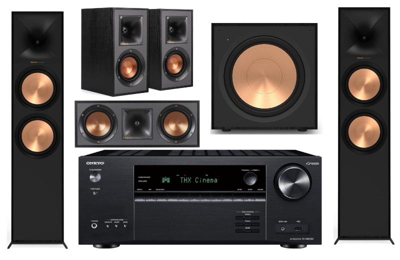 Onkyo A/V Receiver | Klipsch 5.1 Speaker Bundle (Certified Refurbished)