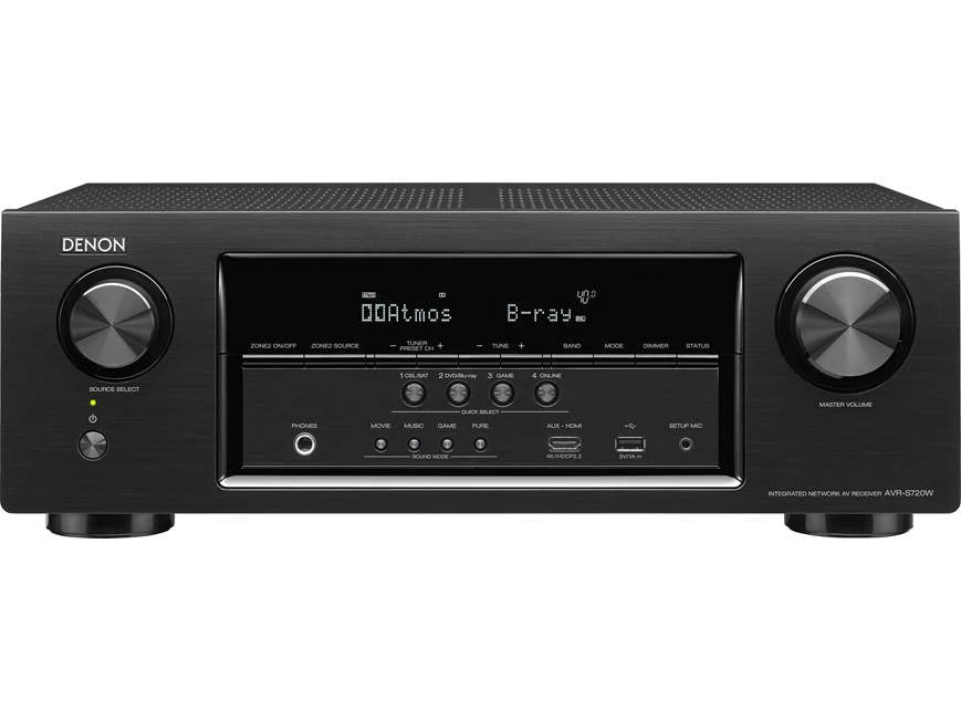 Denon AVR-S720W 7.2-channel home theater receiver with Wi-Fi, Bluetooth, Apple® AirPlay, and Dolby Atmos (Certified Refurbished)